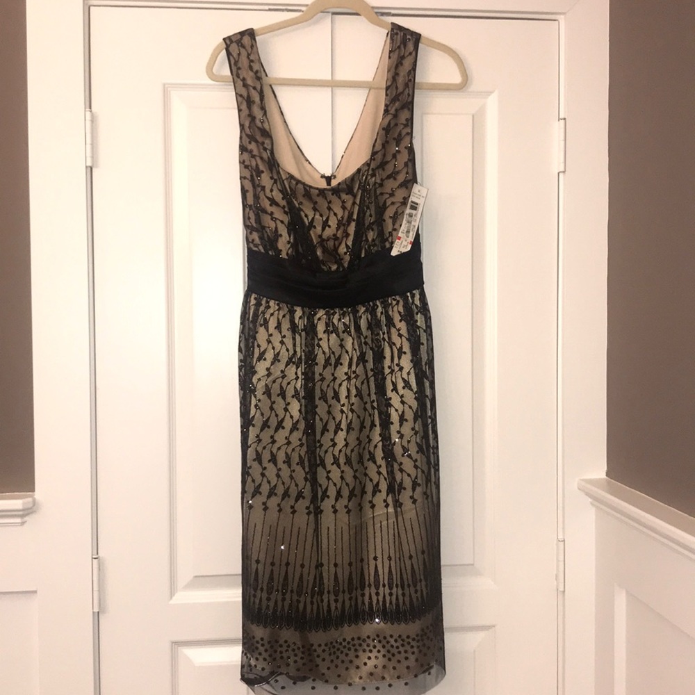 🆕Black & Ivory Sparkly Dress w/ Satin Bow